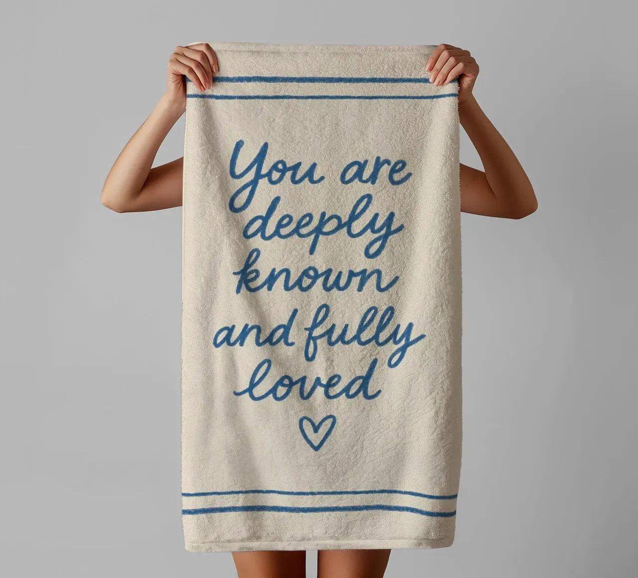 Deeply Known and Fully Loved - Art Print towel by vintagepod