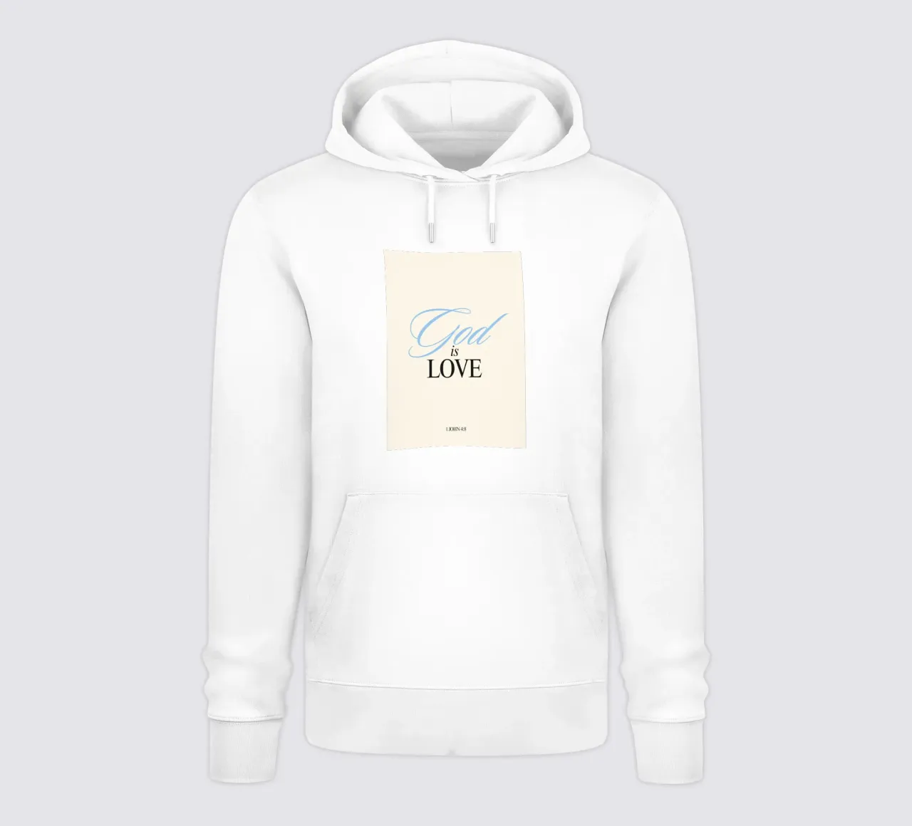 Dios es amor - 1 Juan 4:8 Minimalist Art Print sudadera con capucha de vintagepod