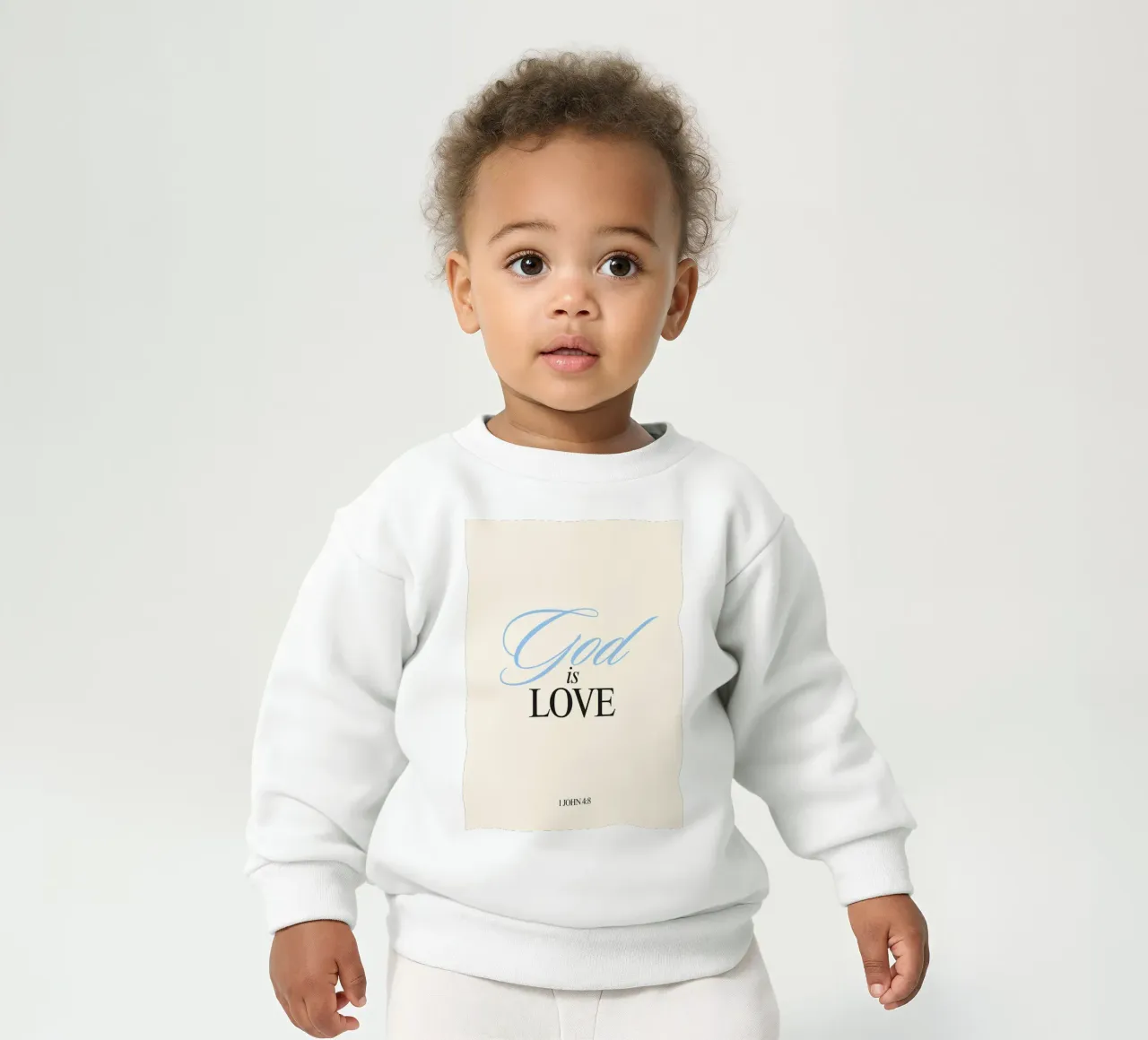 Dios es amor - 1 Juan 4:8 Minimalist Art Print sudadera de bebé de vintagepod