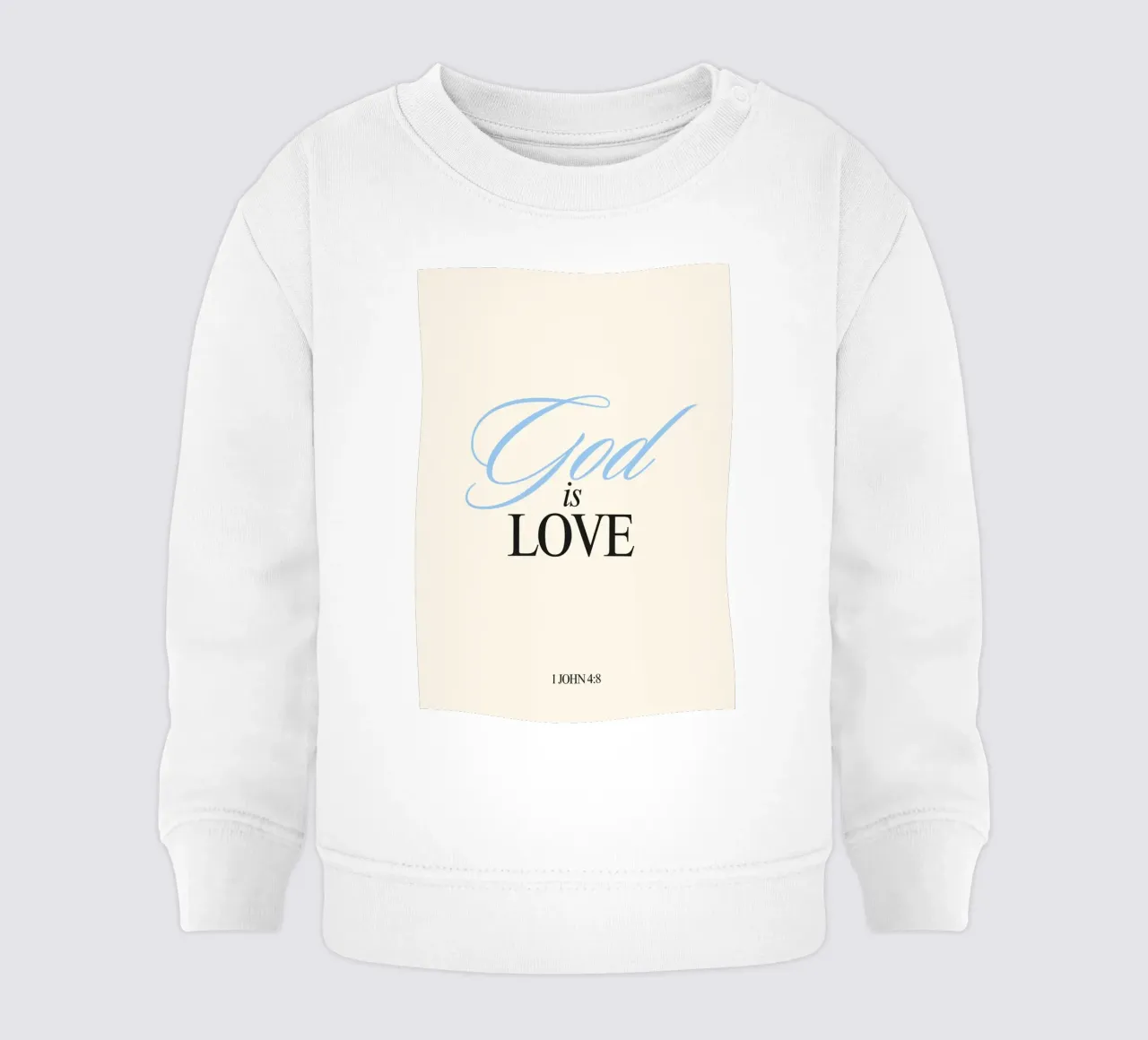 Dios es amor - 1 Juan 4:8 Minimalist Art Print sudadera de bebé de vintagepod