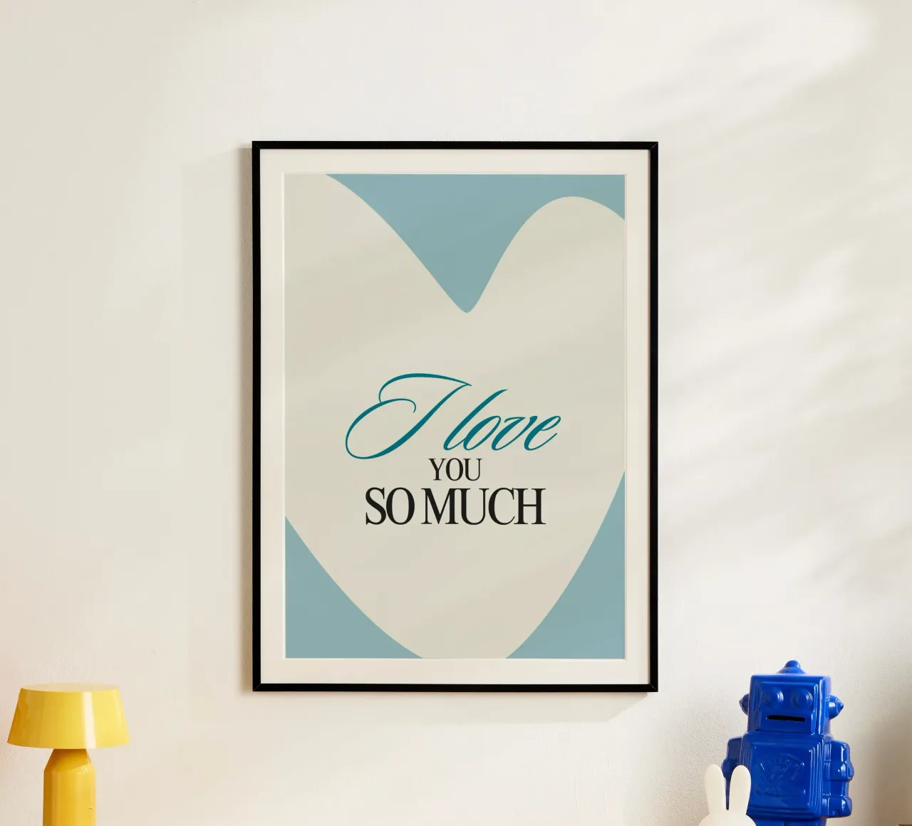 Je t'aime tellement - Impression d'art avec un cœur chrétien poster de vintagepod