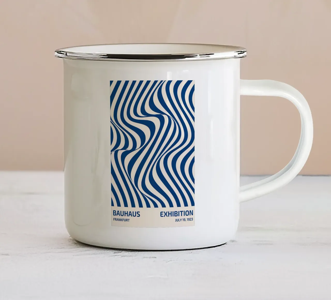 Bauhaus di Francoforte 1923 tazza in smalto da Brooke