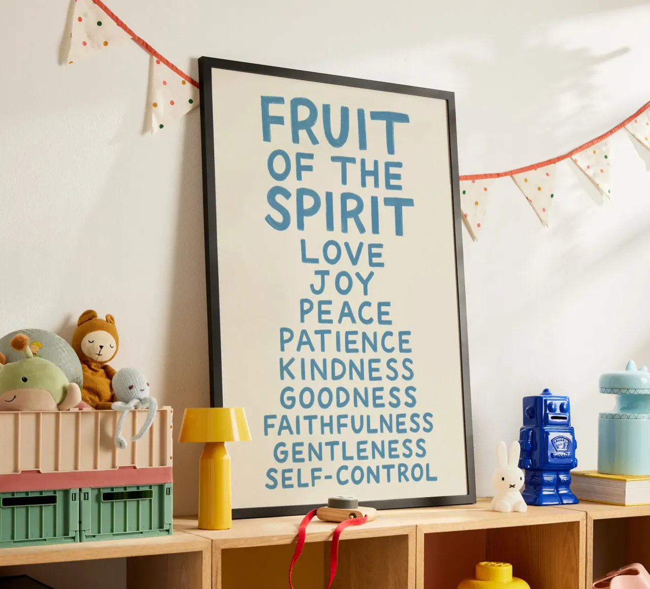 Frucht des Geistes - Galater 5:22-23 Kunstdruck Poster von vintagepod