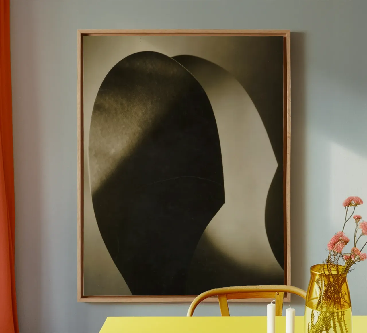 Cut-paper Abstraction canvas with Floater frame by vintageshop
