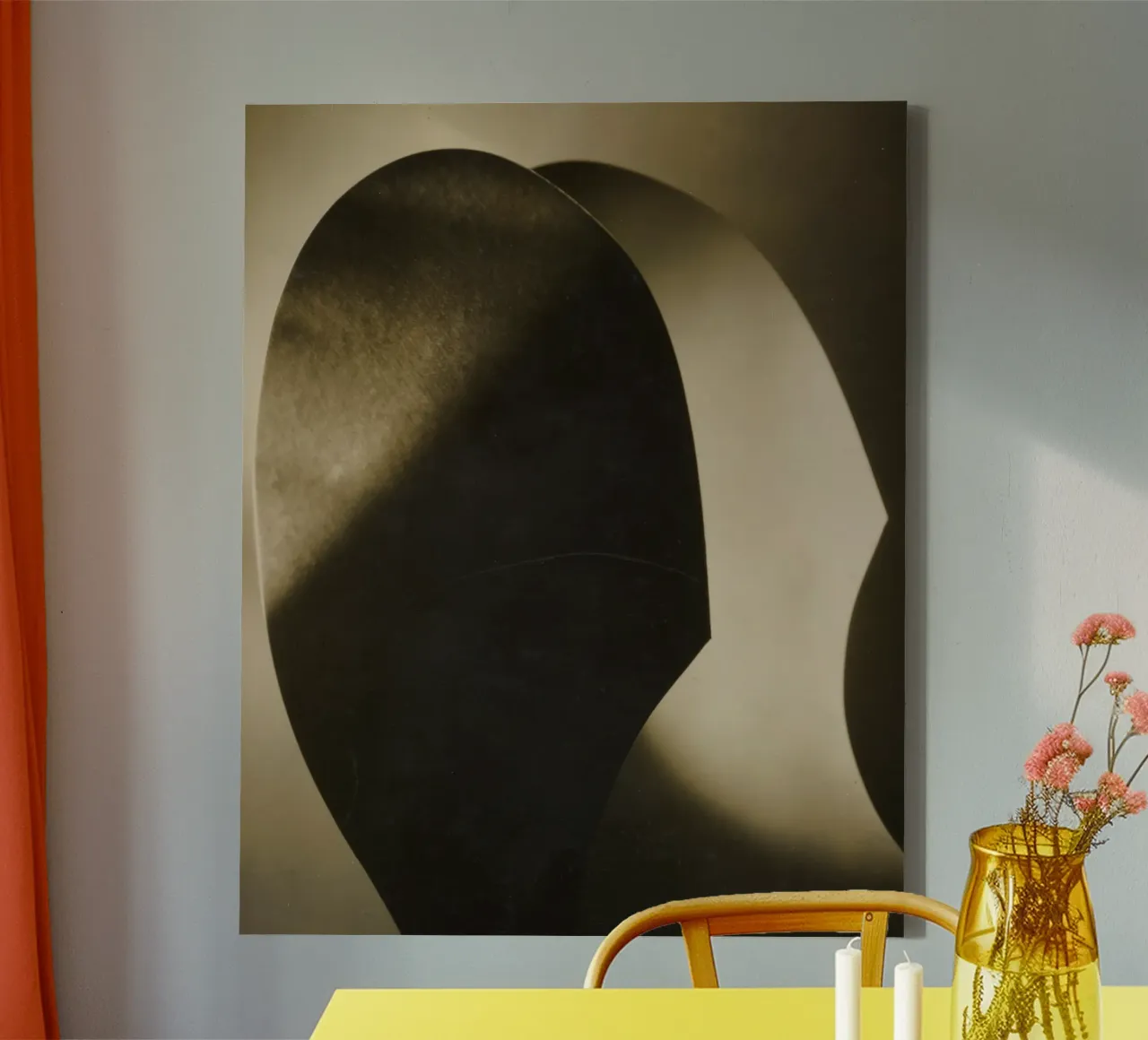 Cut-paper Abstraction canvas with Floater frame by vintageshop