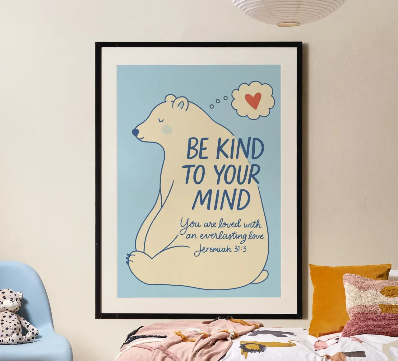 Sé amable con tu mente - Impresión artística de un oso polar poster de vintagepod