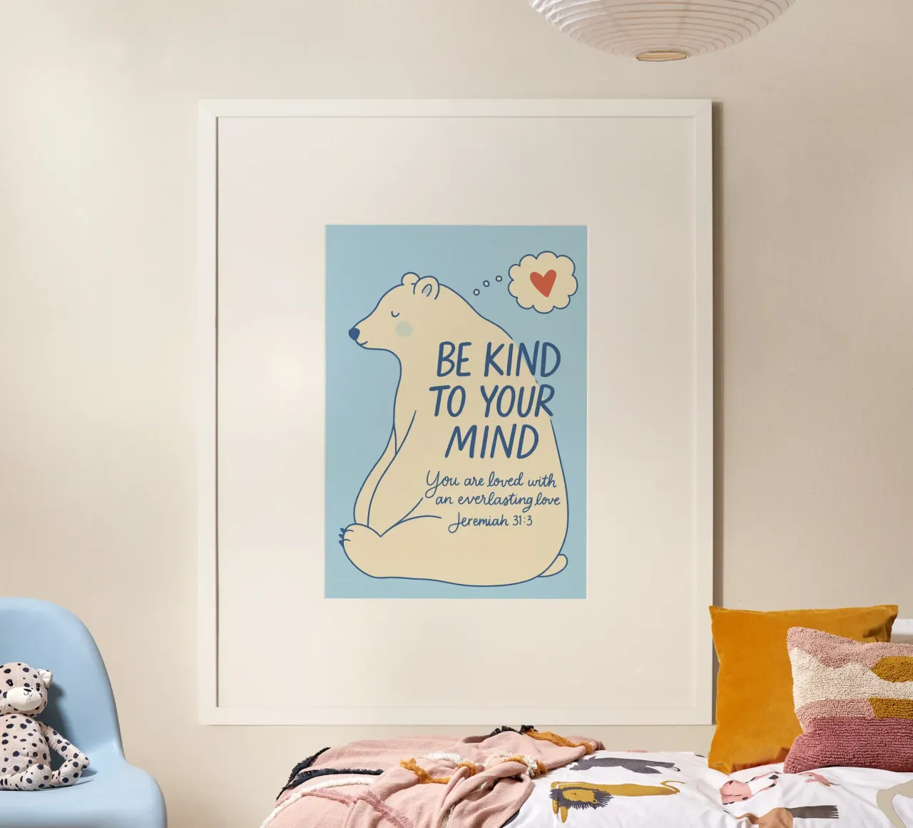 Sé amable con tu mente - Impresión artística de un oso polar poster de vintagepod