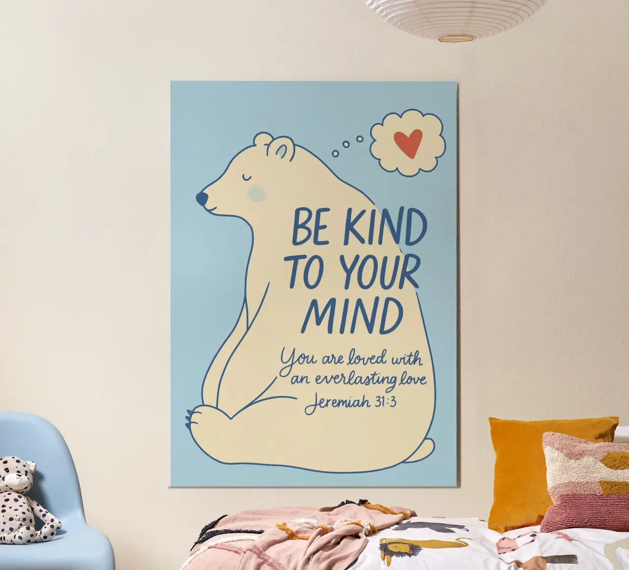 Sé amable con tu mente - Impresión artística de un oso polar poster de vintagepod