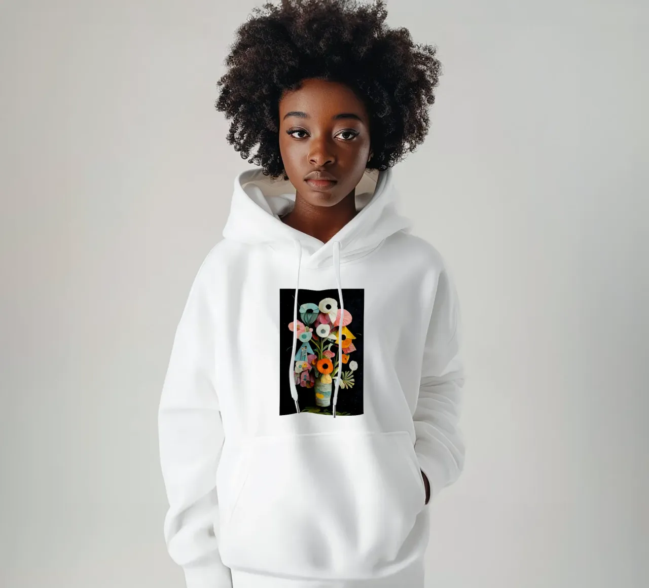 Les Fleurs felpa con cappuccio da treechild