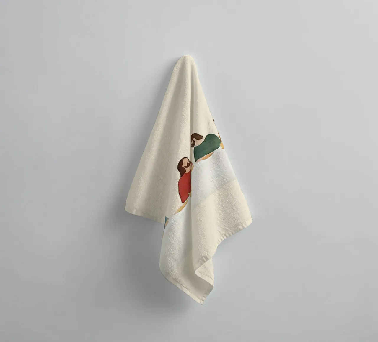 Modern Last Supper - Minimalist Christian Art Print towel by vintagepod