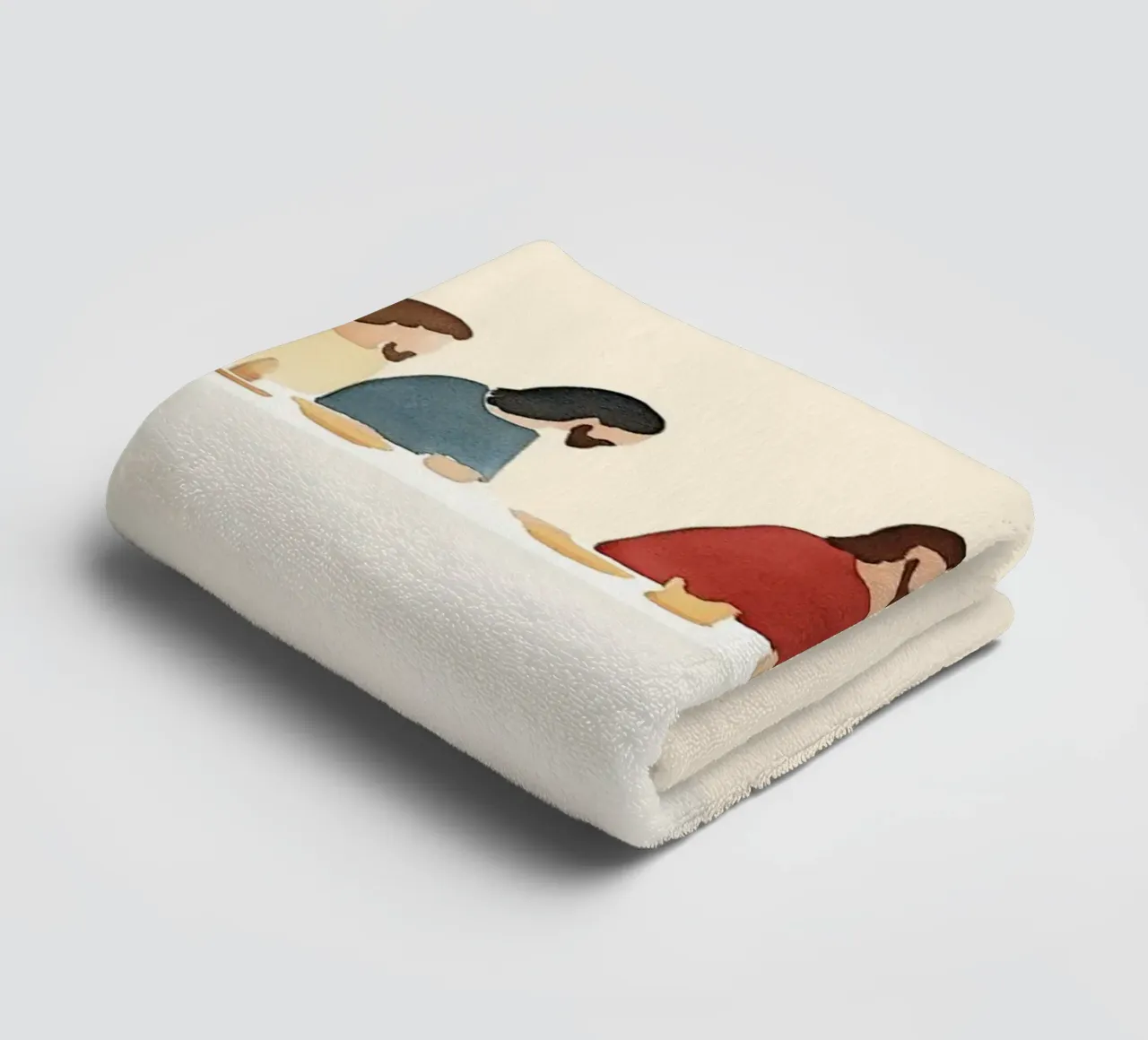 Modern Last Supper - Minimalist Christian Art Print towel by vintagepod