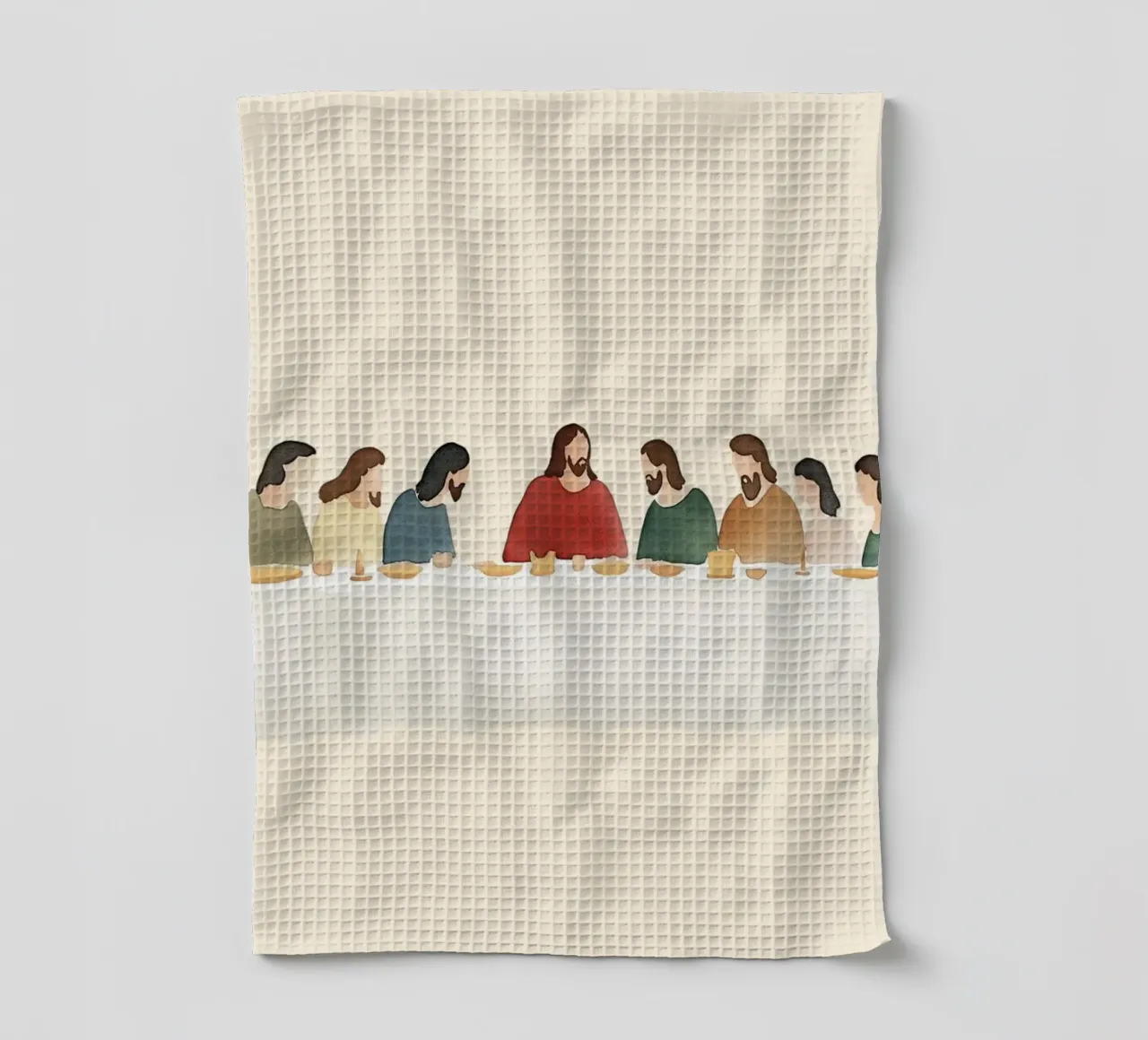 Modern Last Supper - Minimalist Christian Art Print torchon de vintagepod