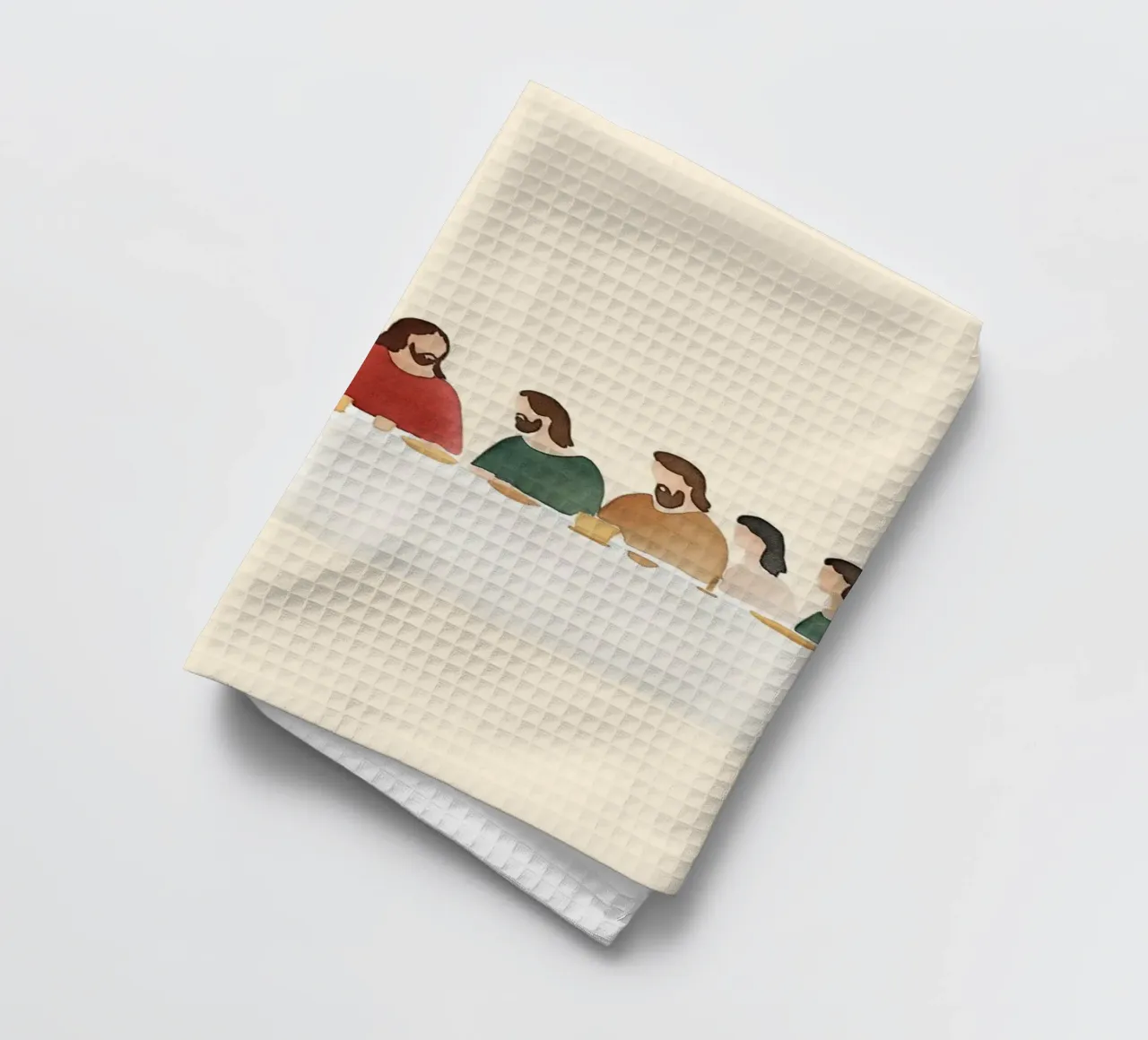 Modern Last Supper - Minimalist Christian Art Print torchon de vintagepod