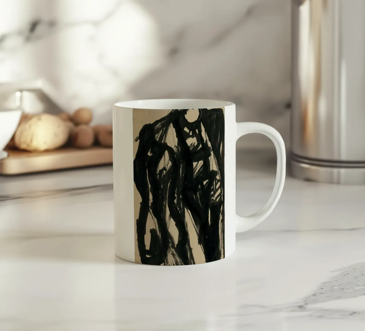 Old man tazza in ceramica da vintageshop