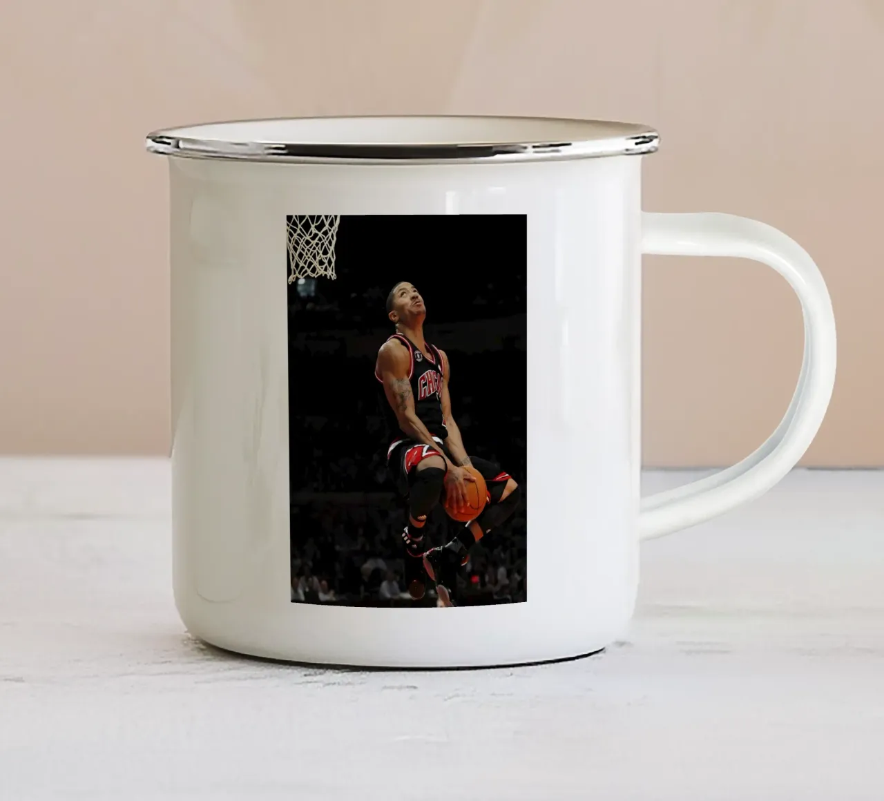 Derrick Rose tazza in smalto da Low poly art