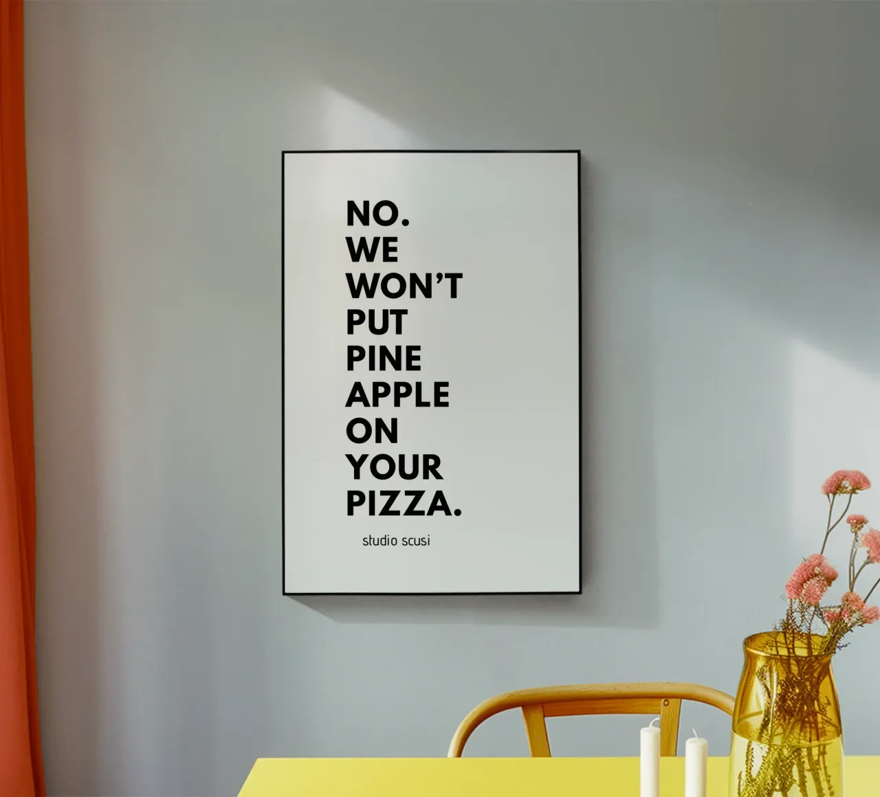 Pizzeria Design: No. We Won't Put Pineapple on your Pizza plexiglass da studio scusi