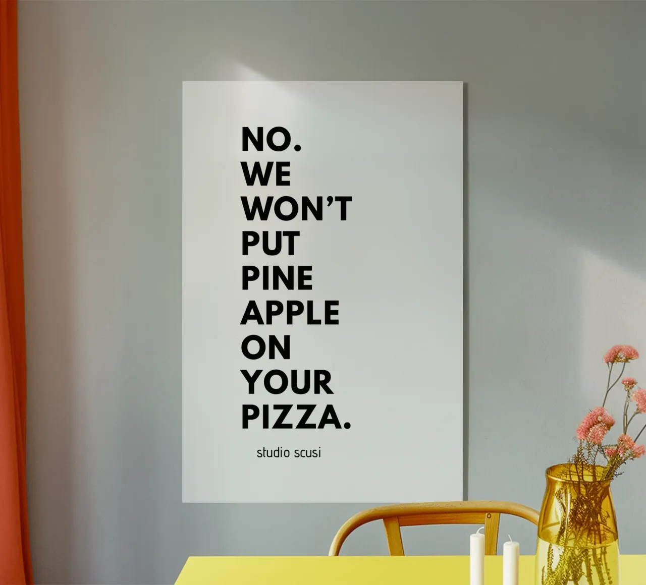 Pizzeria Design: No. We Won't Put Pineapple on your Pizza plexiglass da studio scusi