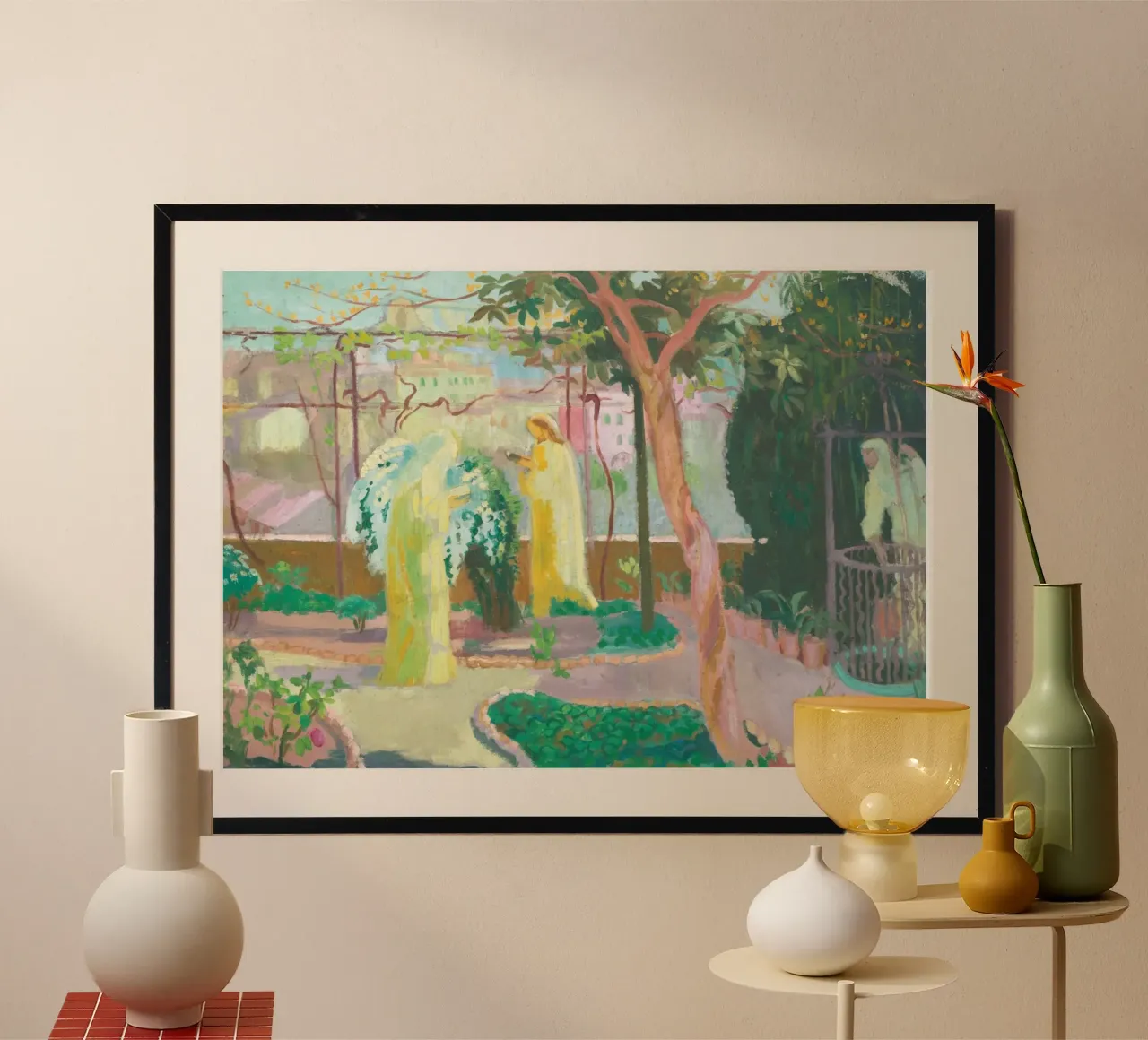 Maurice Denis Jardín de los Olivos Nabis Art Print poster con marco de aluminio de vintagepod