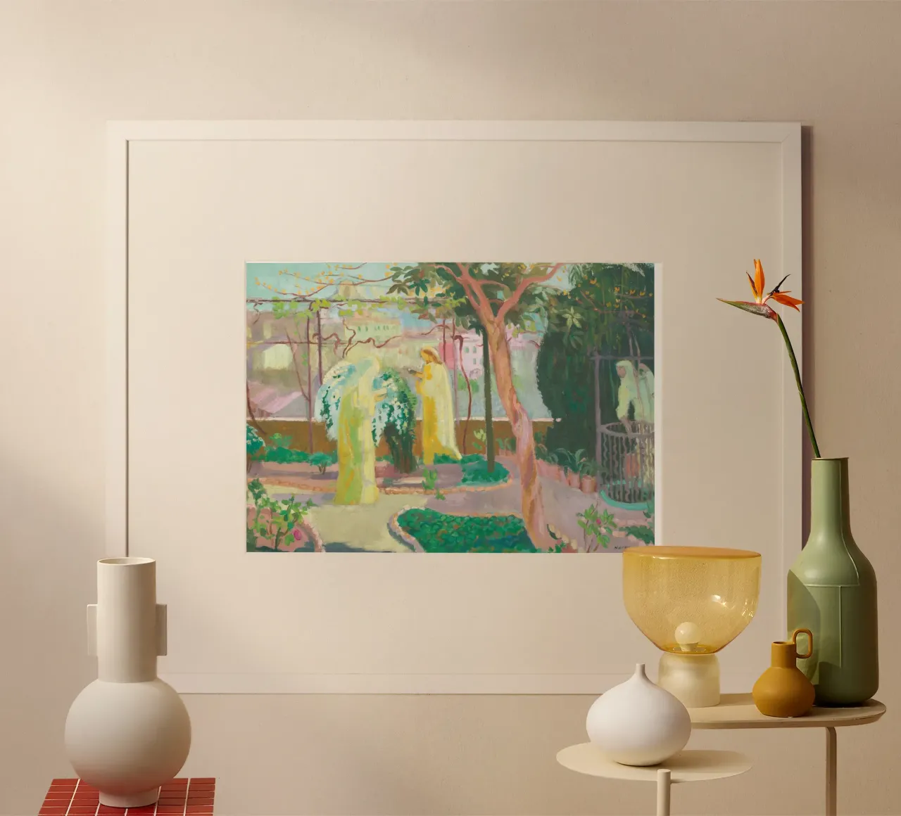 Maurice Denis Jardín de los Olivos Nabis Art Print poster con marco de aluminio de vintagepod