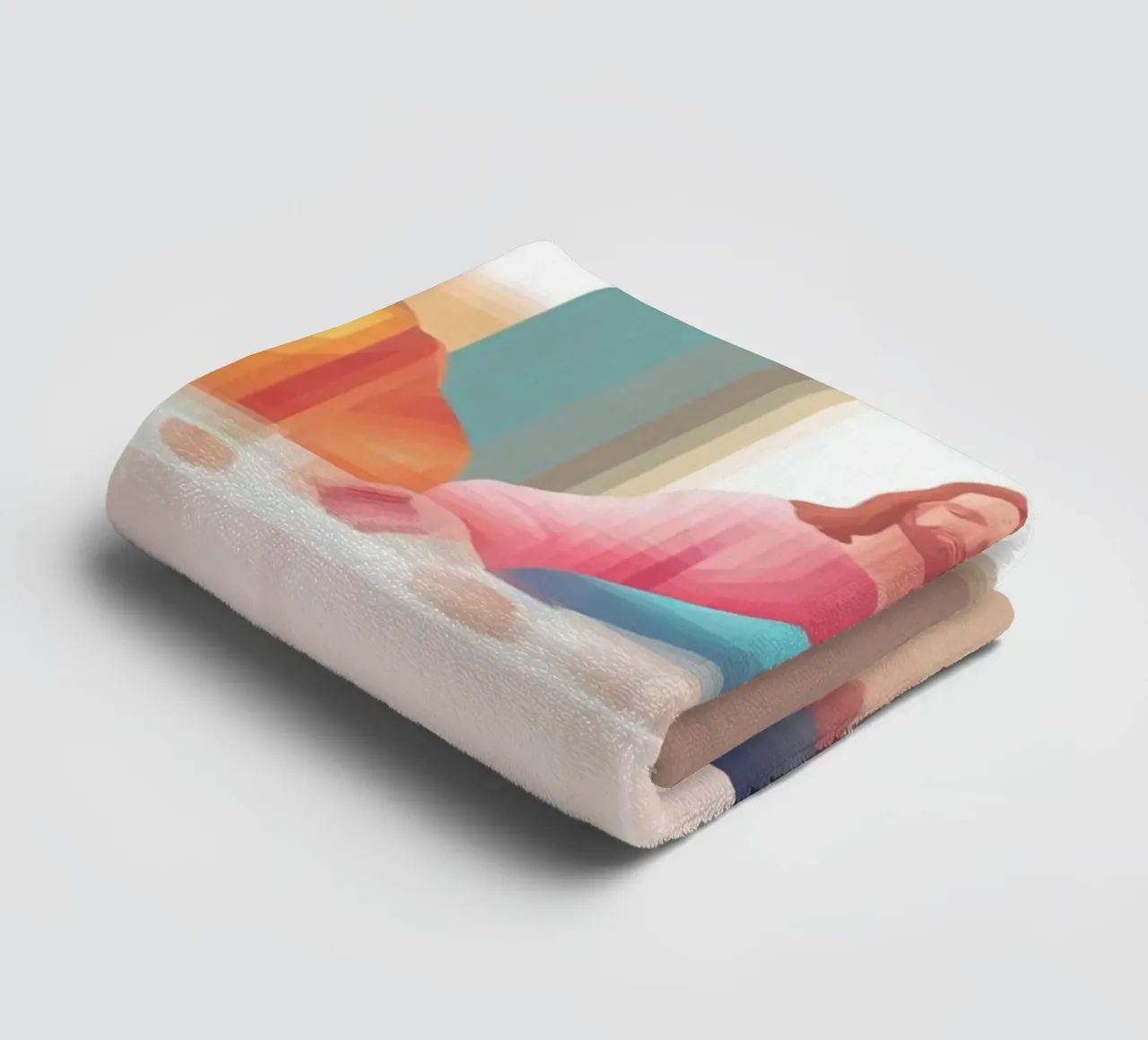 Modern Last Supper, Christian Art Abstract Print towel by vintagepod