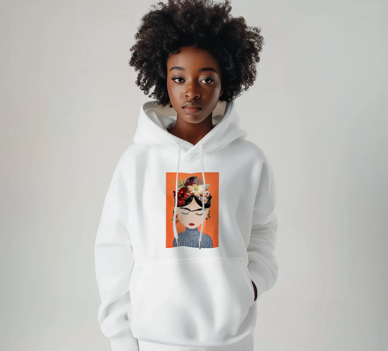 Frida (Orange) sweat à capuche de treechild