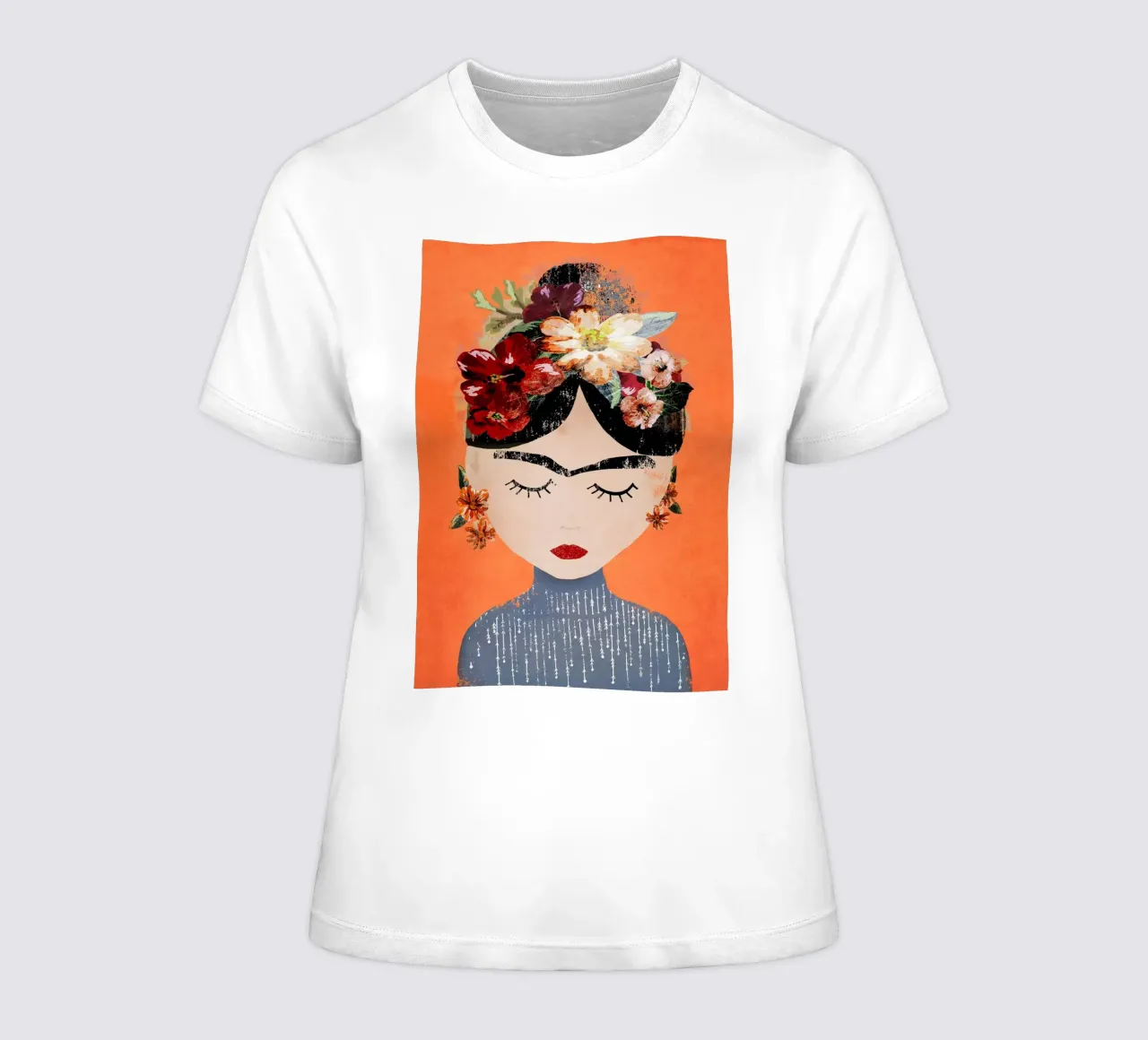 Frida (Orange) t-shirt ajusté pour femmes de treechild