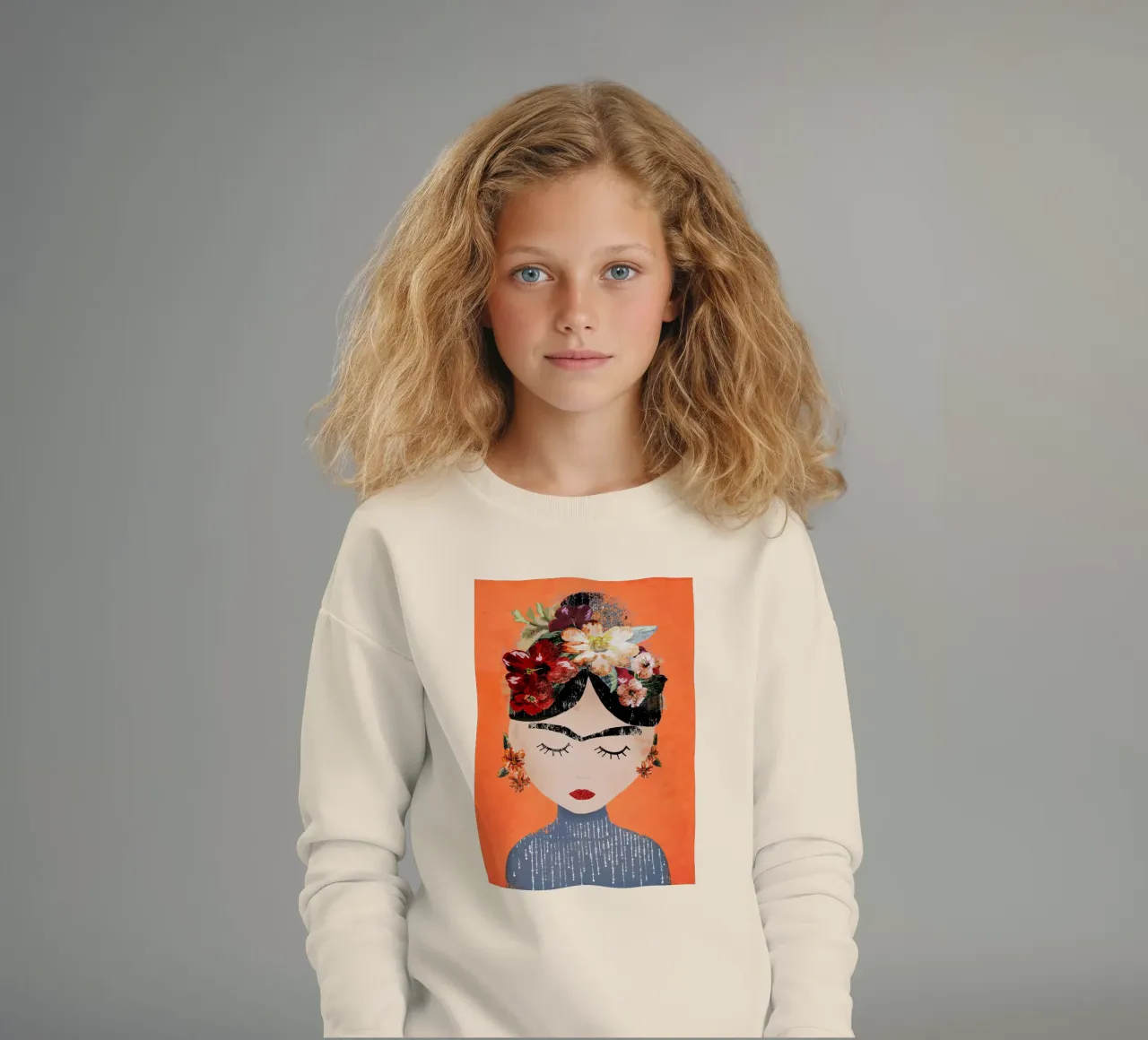 Frida (Orange) sweat enfant de treechild