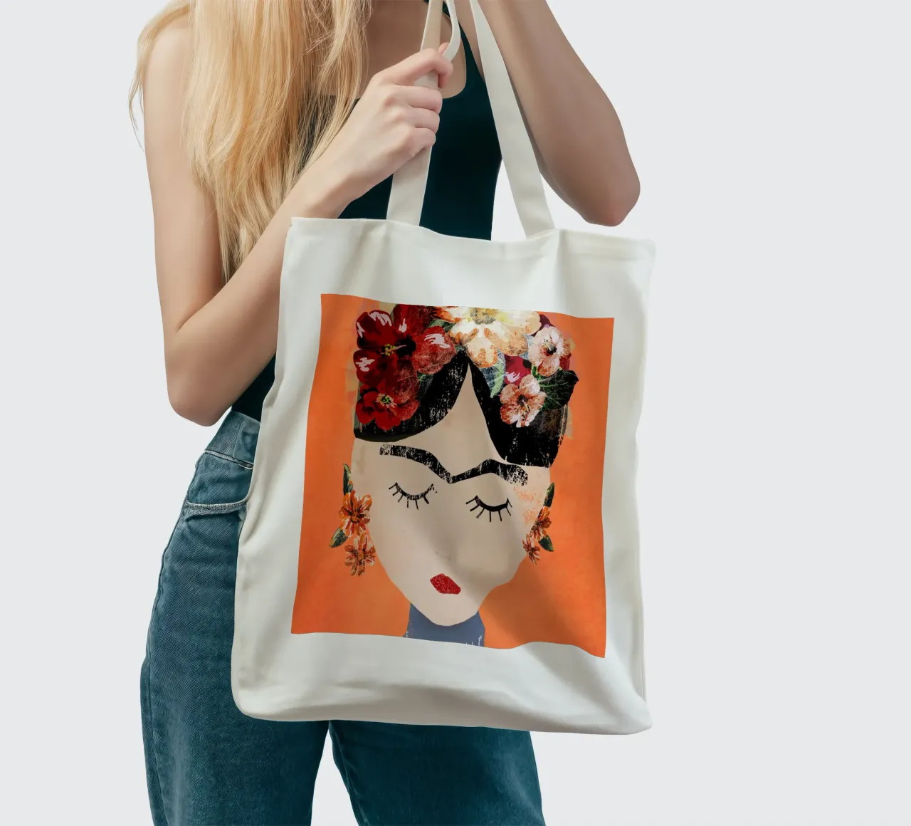 Frida (Orange) tote bag de treechild
