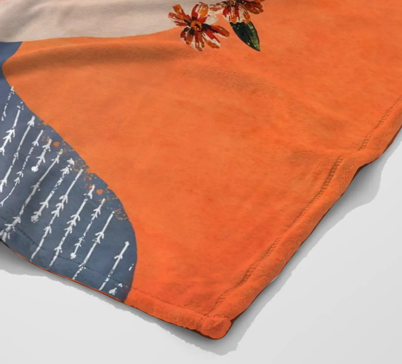 Frida (Orange) plaid polaire de treechild