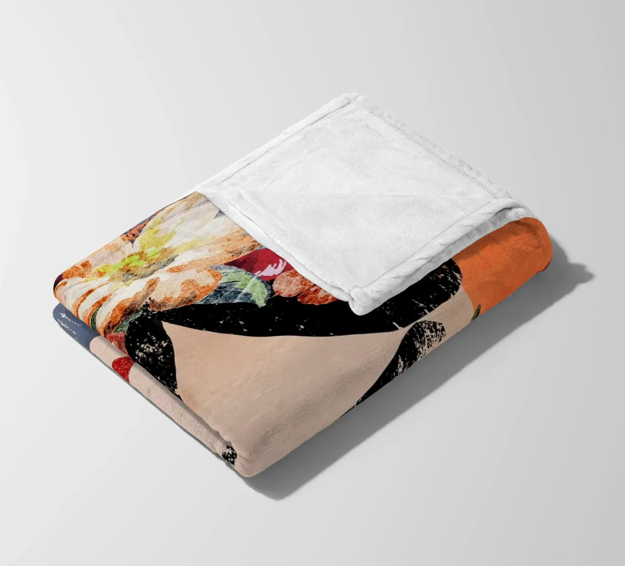 Frida (Orange) plaid polaire de treechild