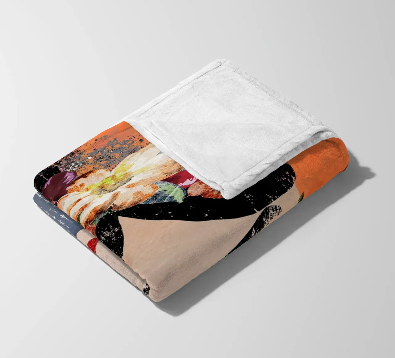 Frida (Orange) plaid polaire de treechild