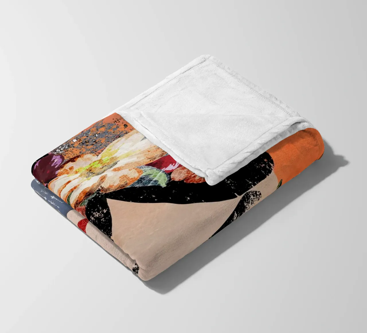 Frida (Orange) plaid polaire de treechild