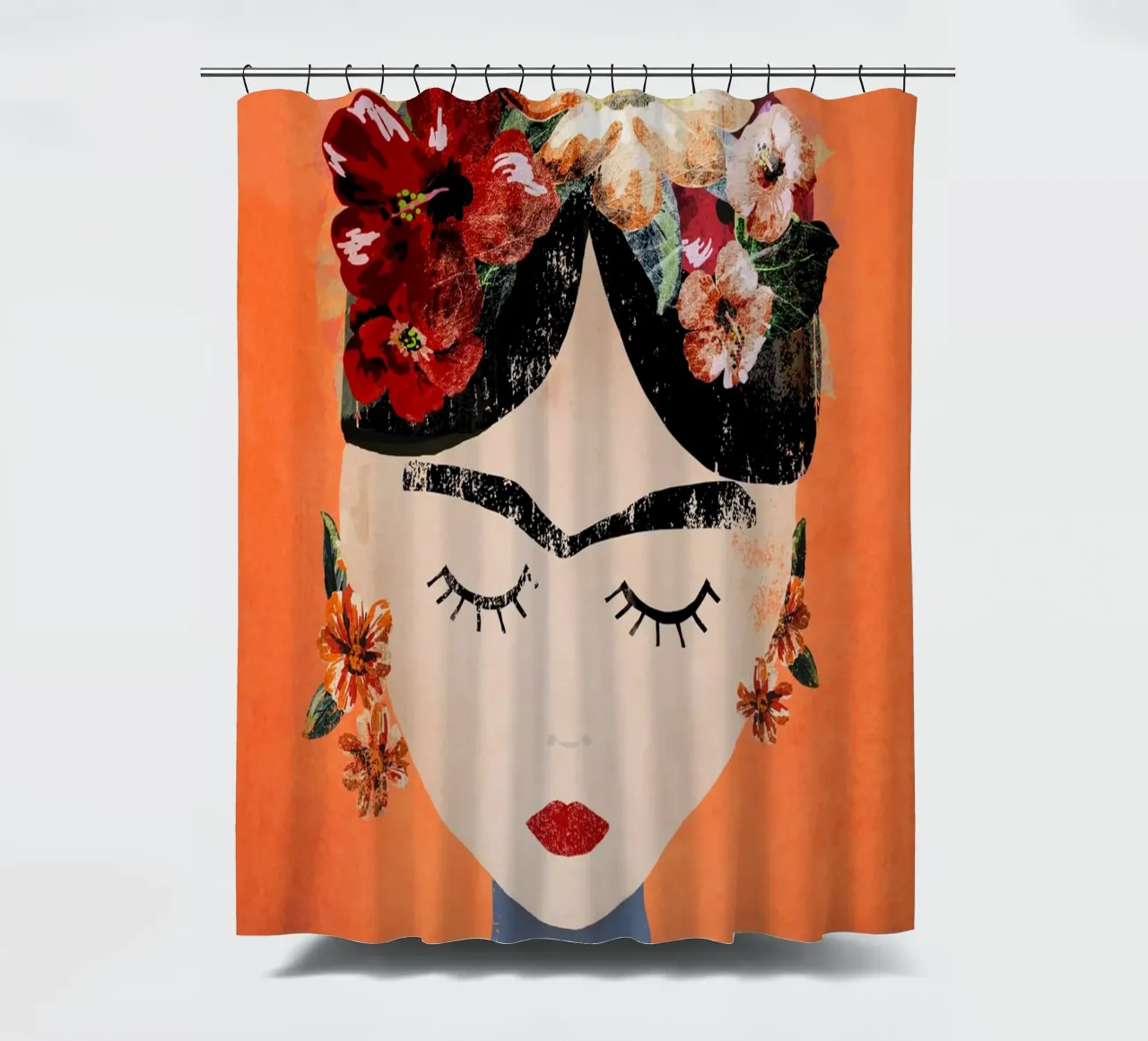 Frida (Orange) rideau de douche de treechild