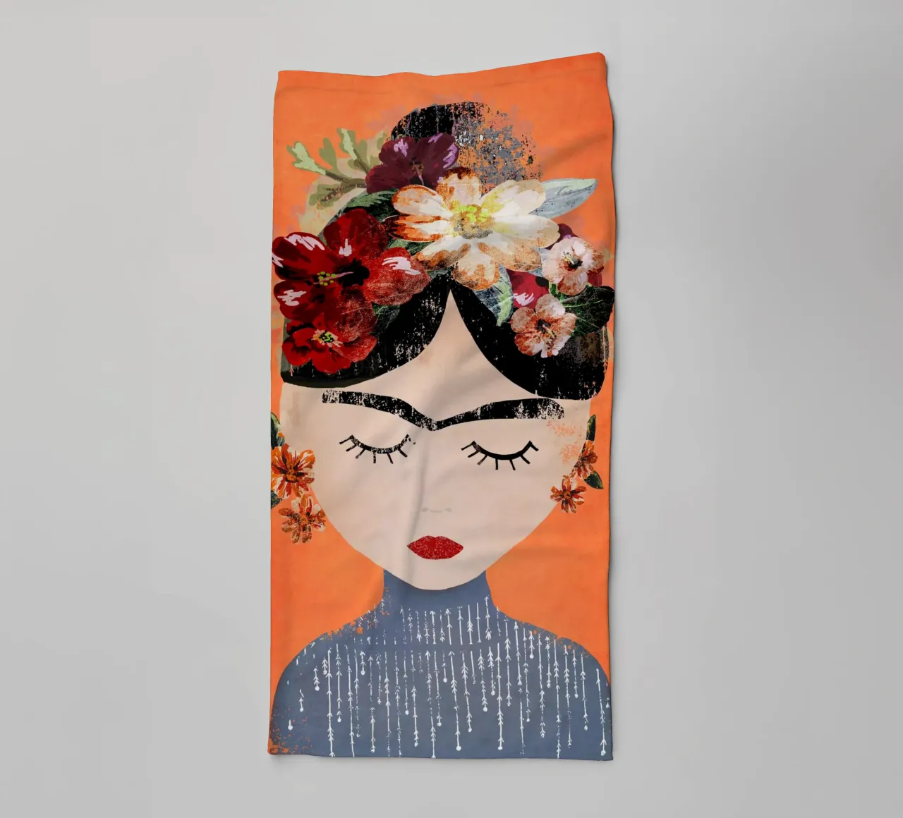 Frida (Orange) towel by treechild