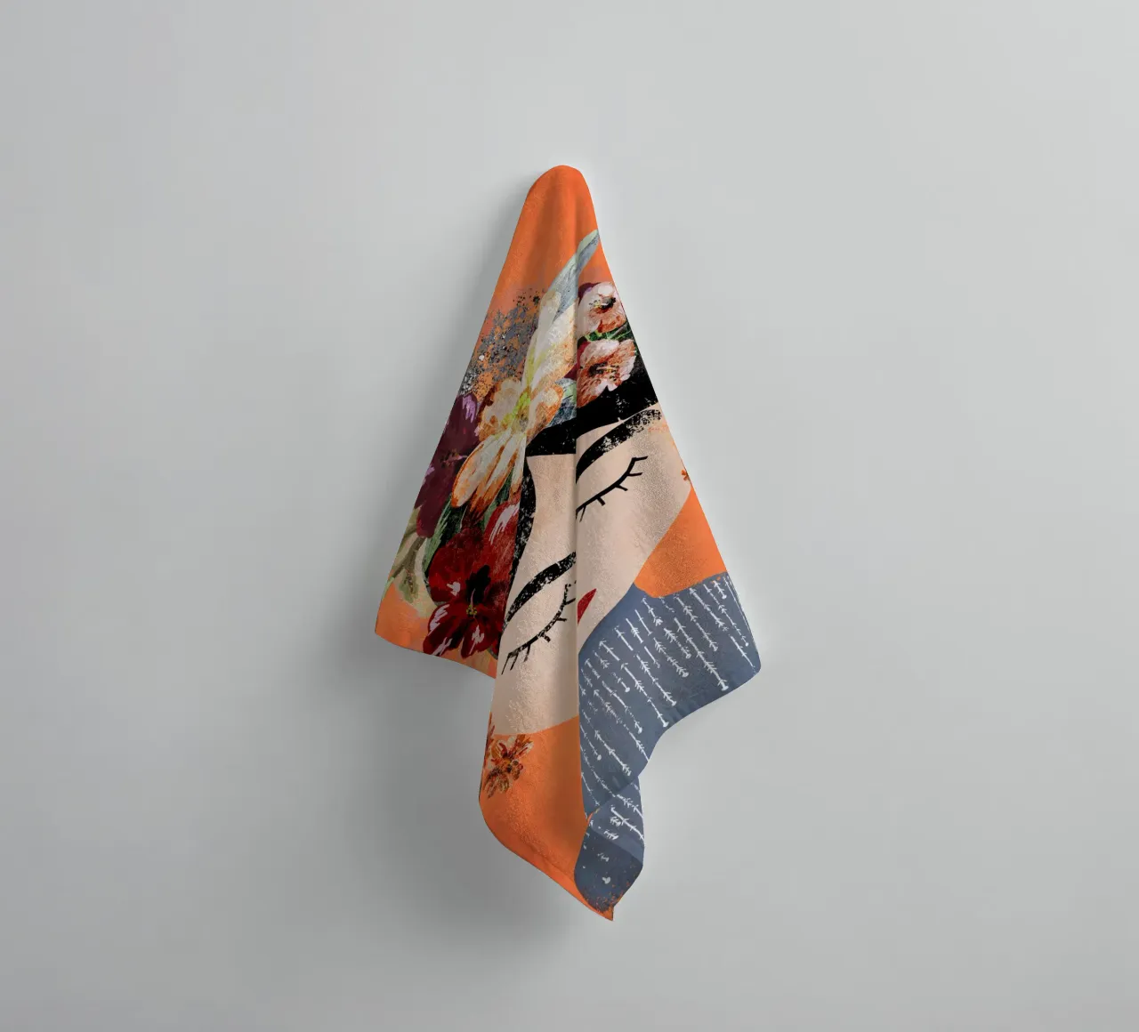 Frida (Orange) towel by treechild