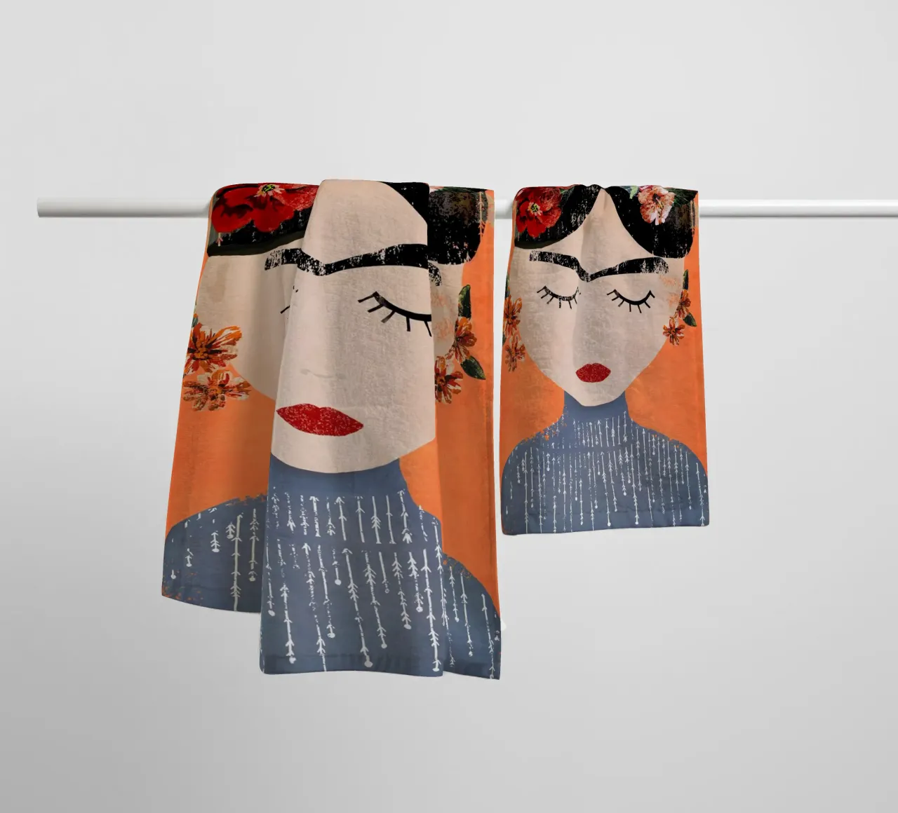 Frida (Orange) towel by treechild