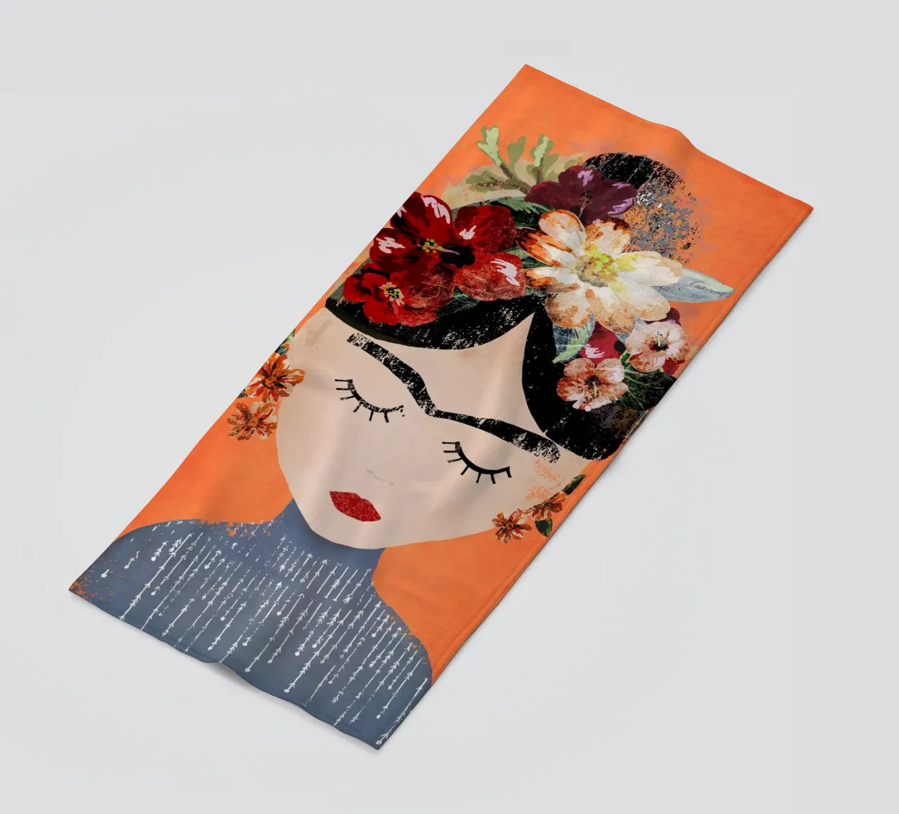 Frida (Orange) serviette de plage de treechild