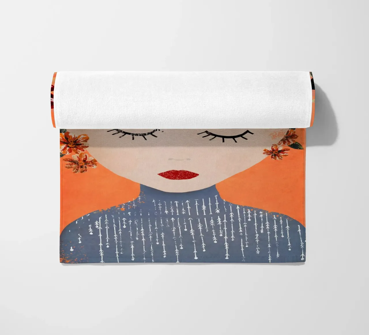 Frida (Orange) serviette de plage de treechild