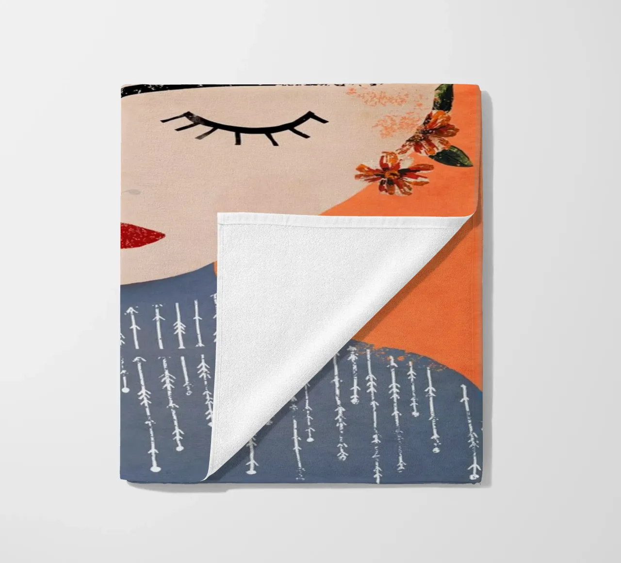 Frida (Orange) serviette de plage de treechild