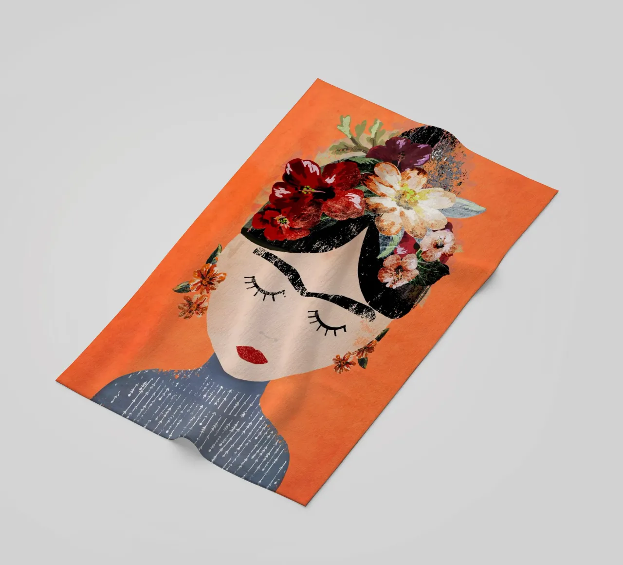 Frida (Orange) serviette de plage de treechild