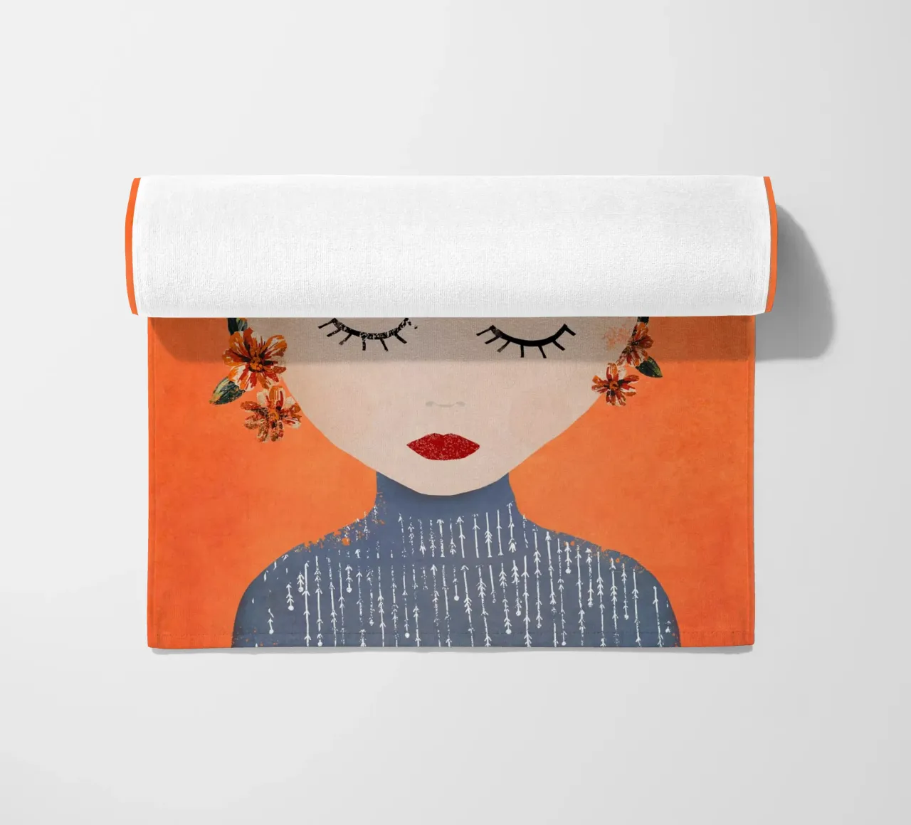 Frida (Orange) serviette de plage de treechild