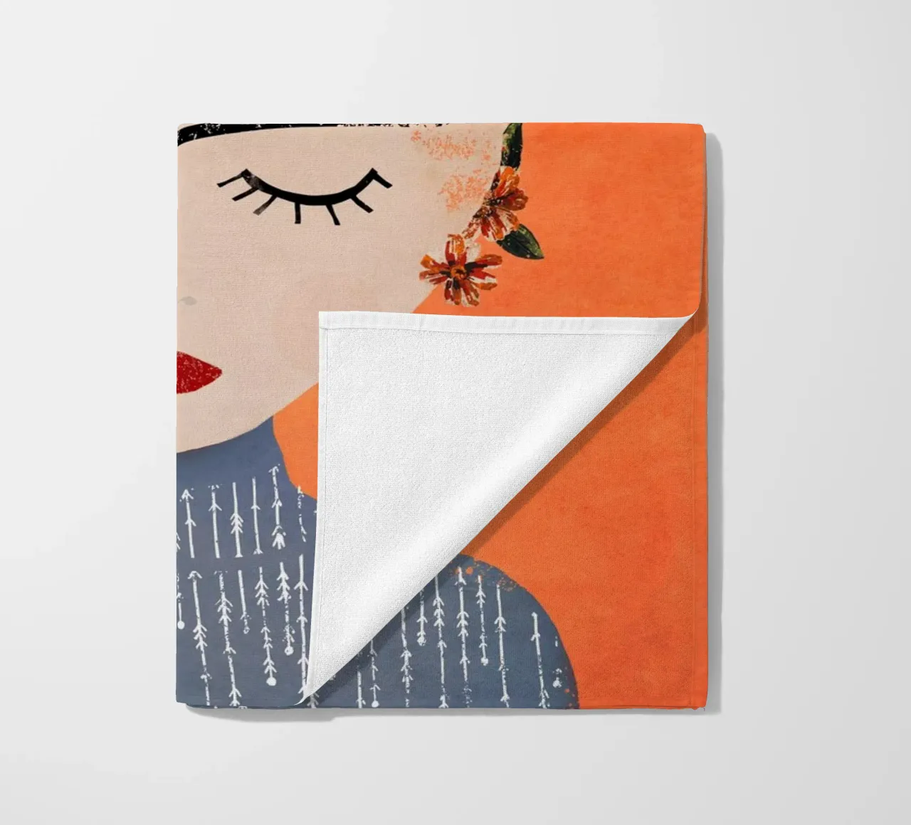 Frida (Orange) serviette de plage de treechild