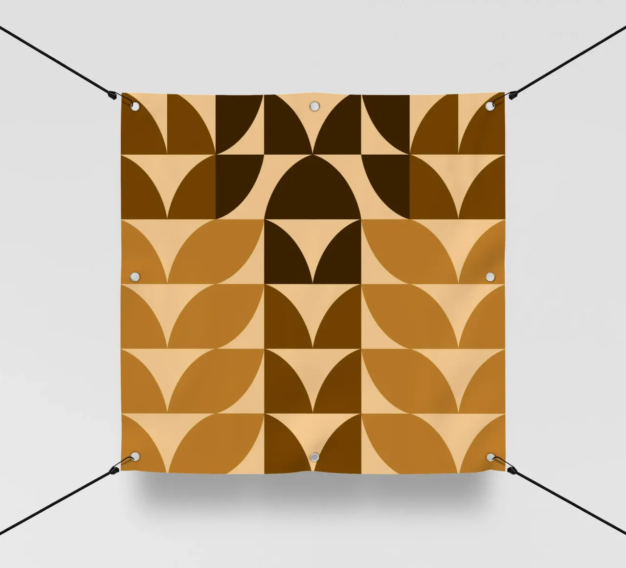 Foglie d'autunno geometriche astratte telo in pvc da MirimoArt