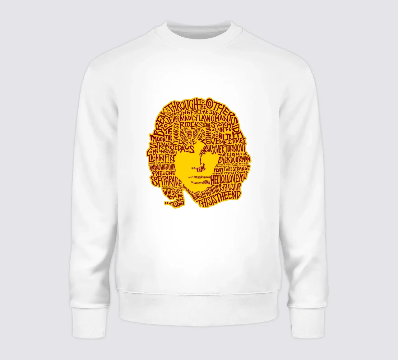 stile tipografico jim morrison felpa da mannys_artt