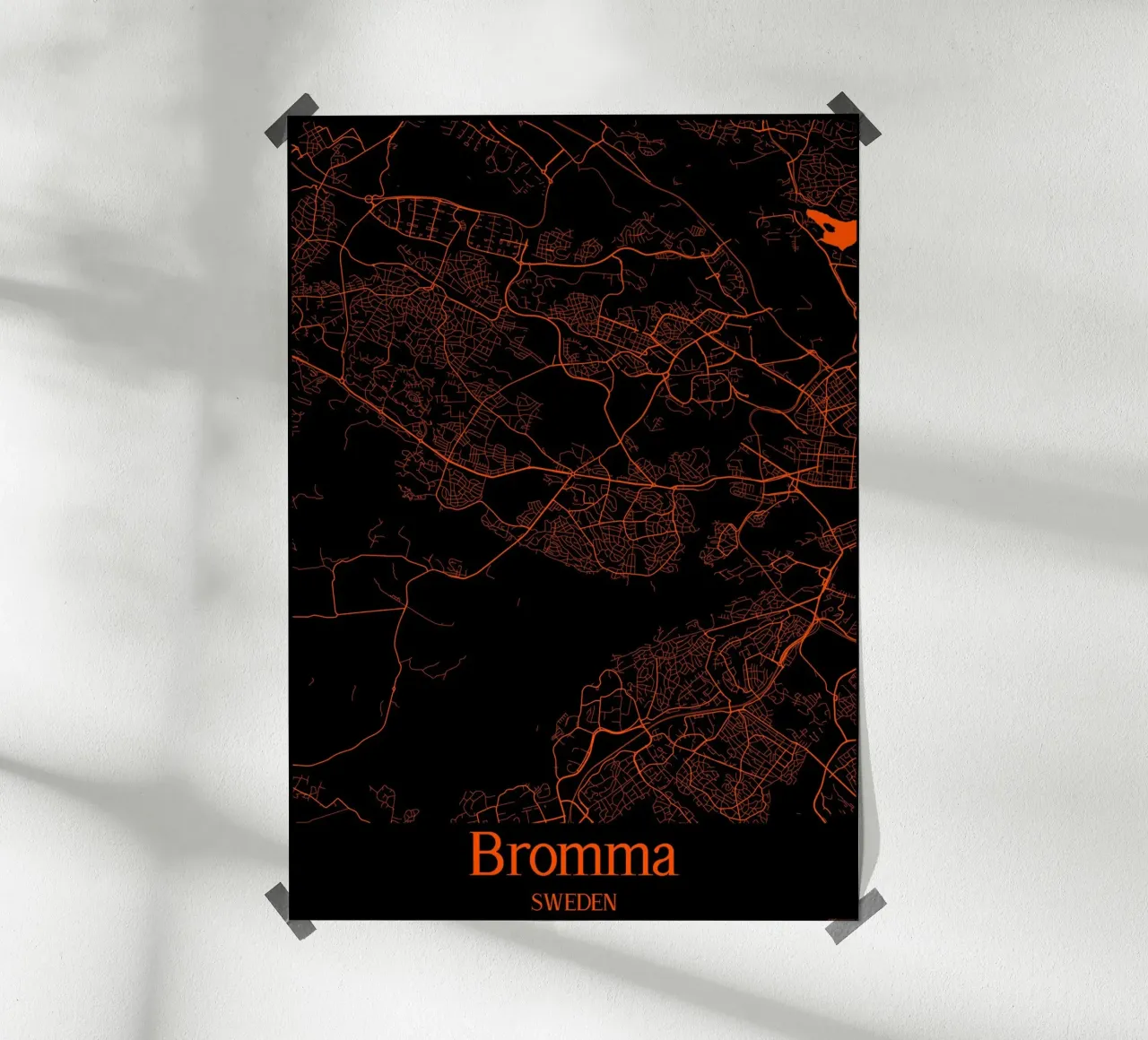 Bromma poster con telaio in legno da MiMap