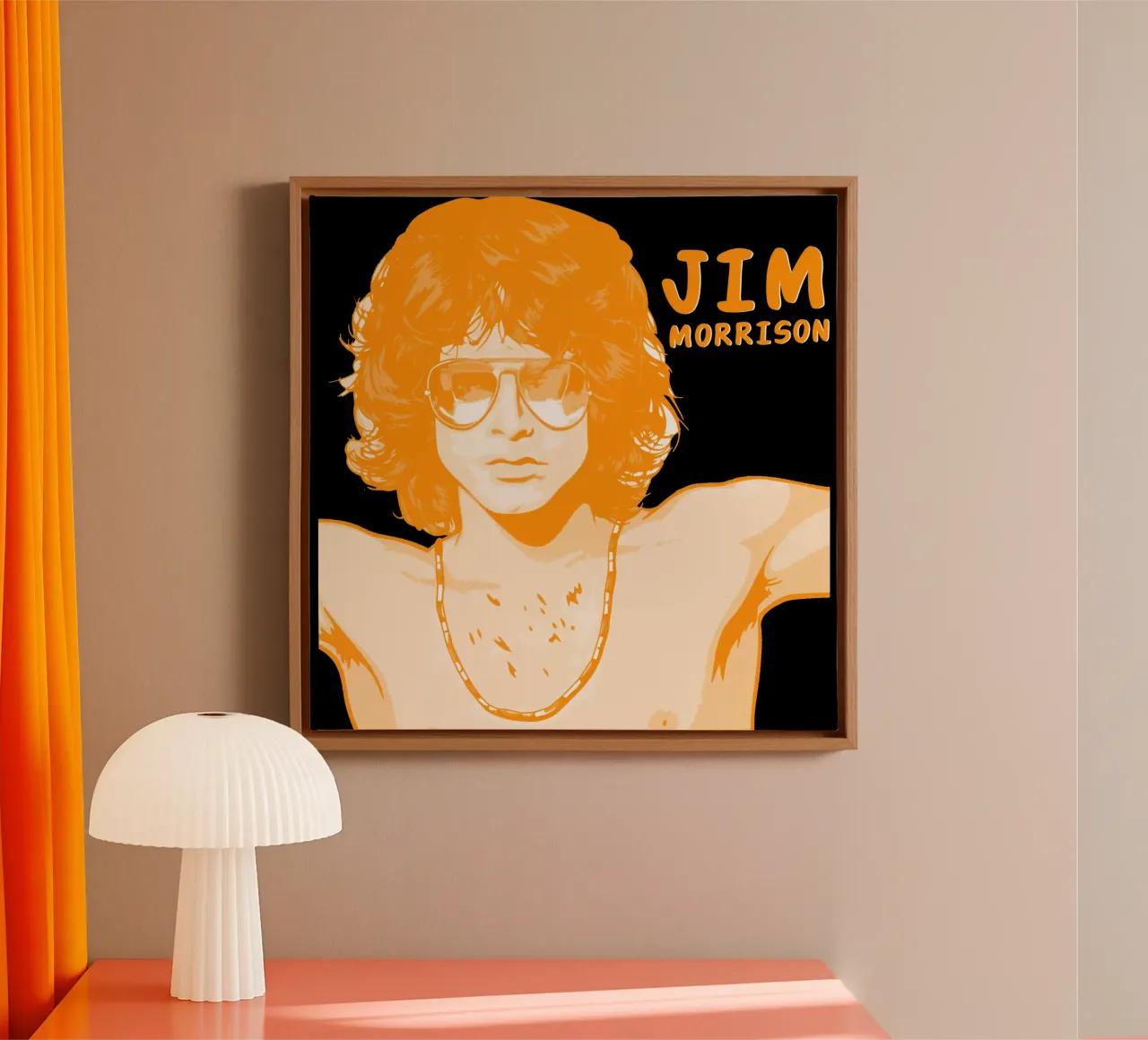 Vector stijl Jim Morrison canvas met Baklijst van mannys_artt