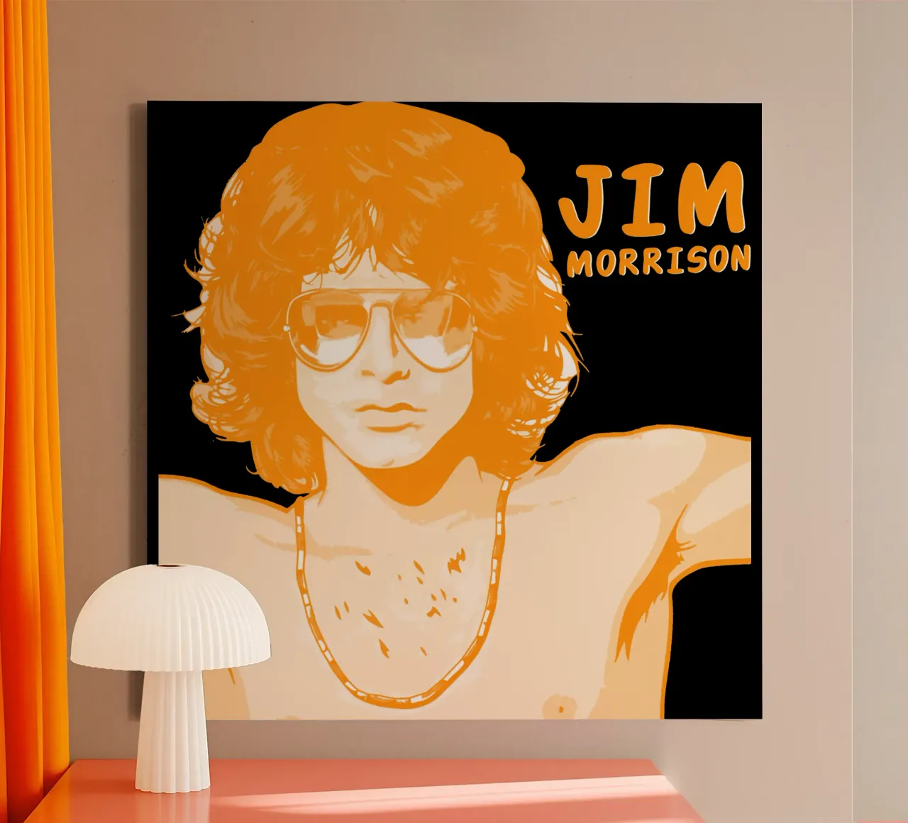 Vector stijl Jim Morrison canvas met Baklijst van mannys_artt