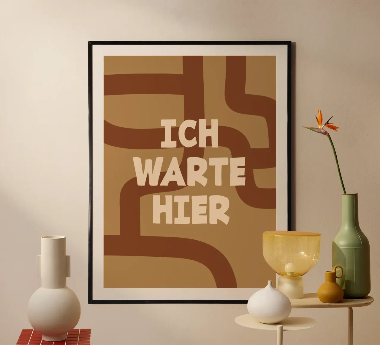 I wait here poster by MODERN NUANCE