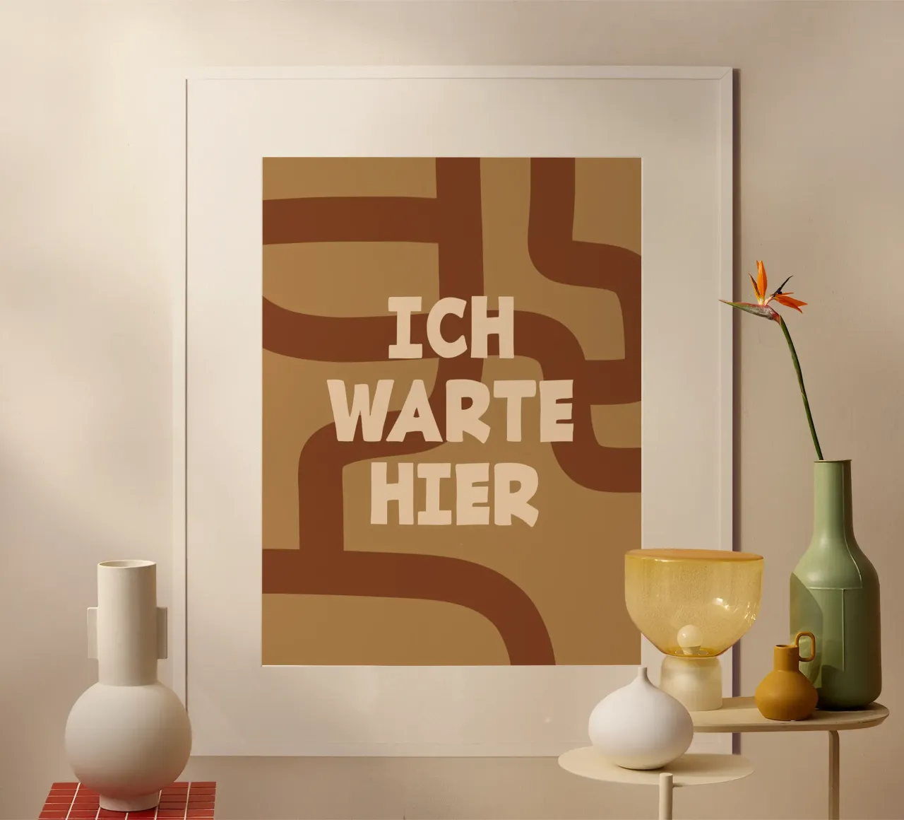 I wait here poster by MODERN NUANCE