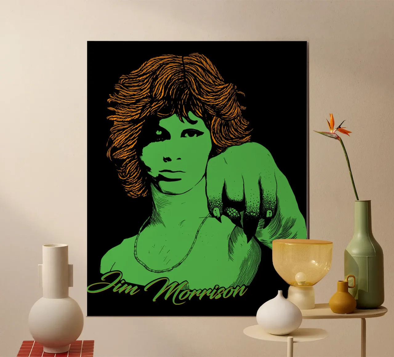 silueta estilo jim morriso poster de mannys_artt
